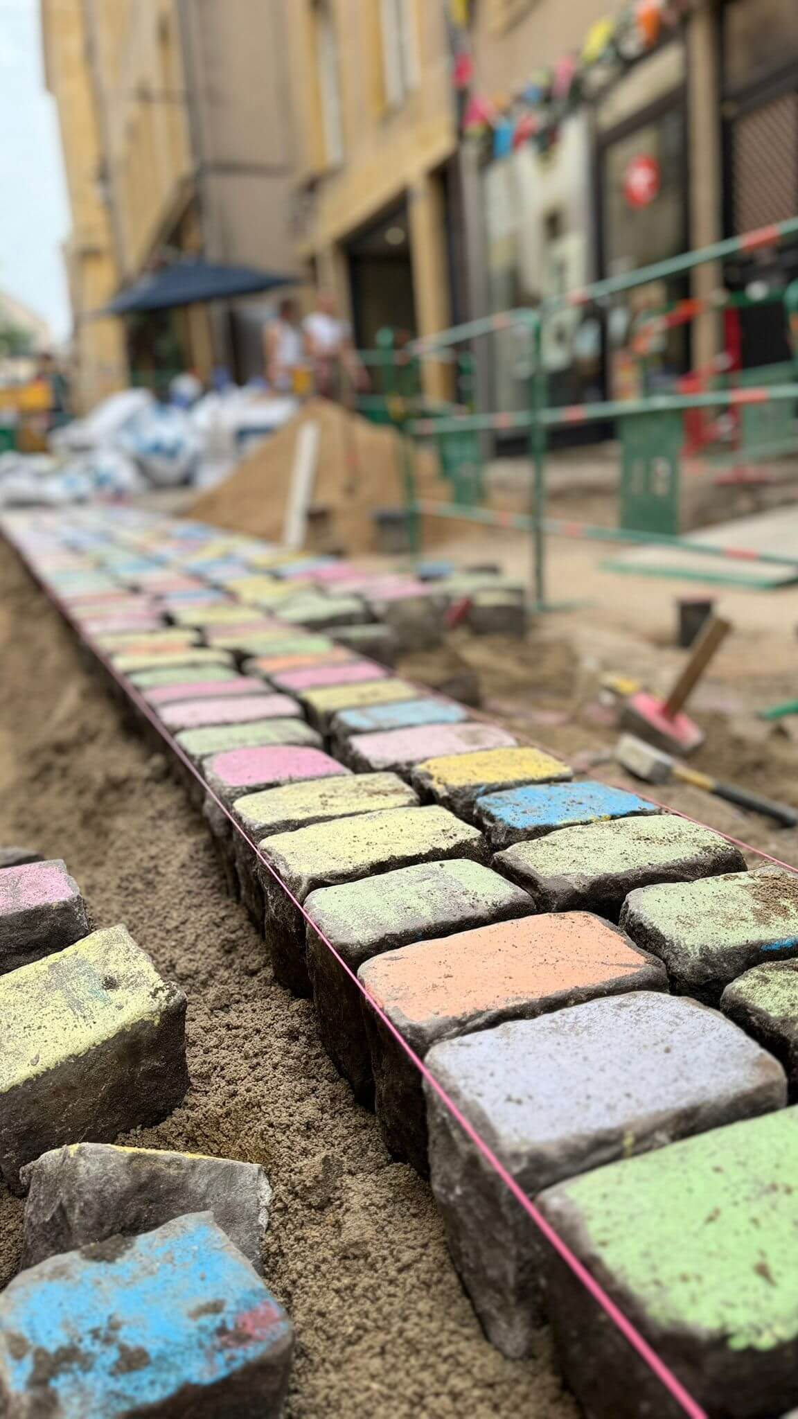 Pavés rue Taison à Metz